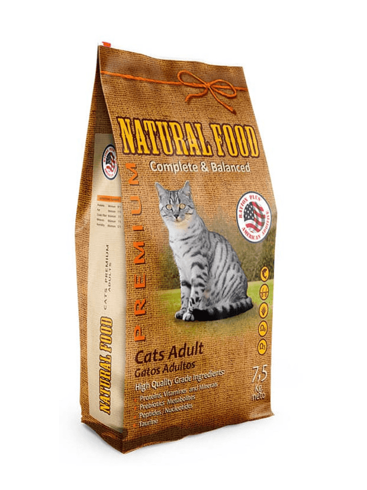 Alimento Natural Food Premium Gato Adulto 7.5 Kg - Animal Republic Chile
