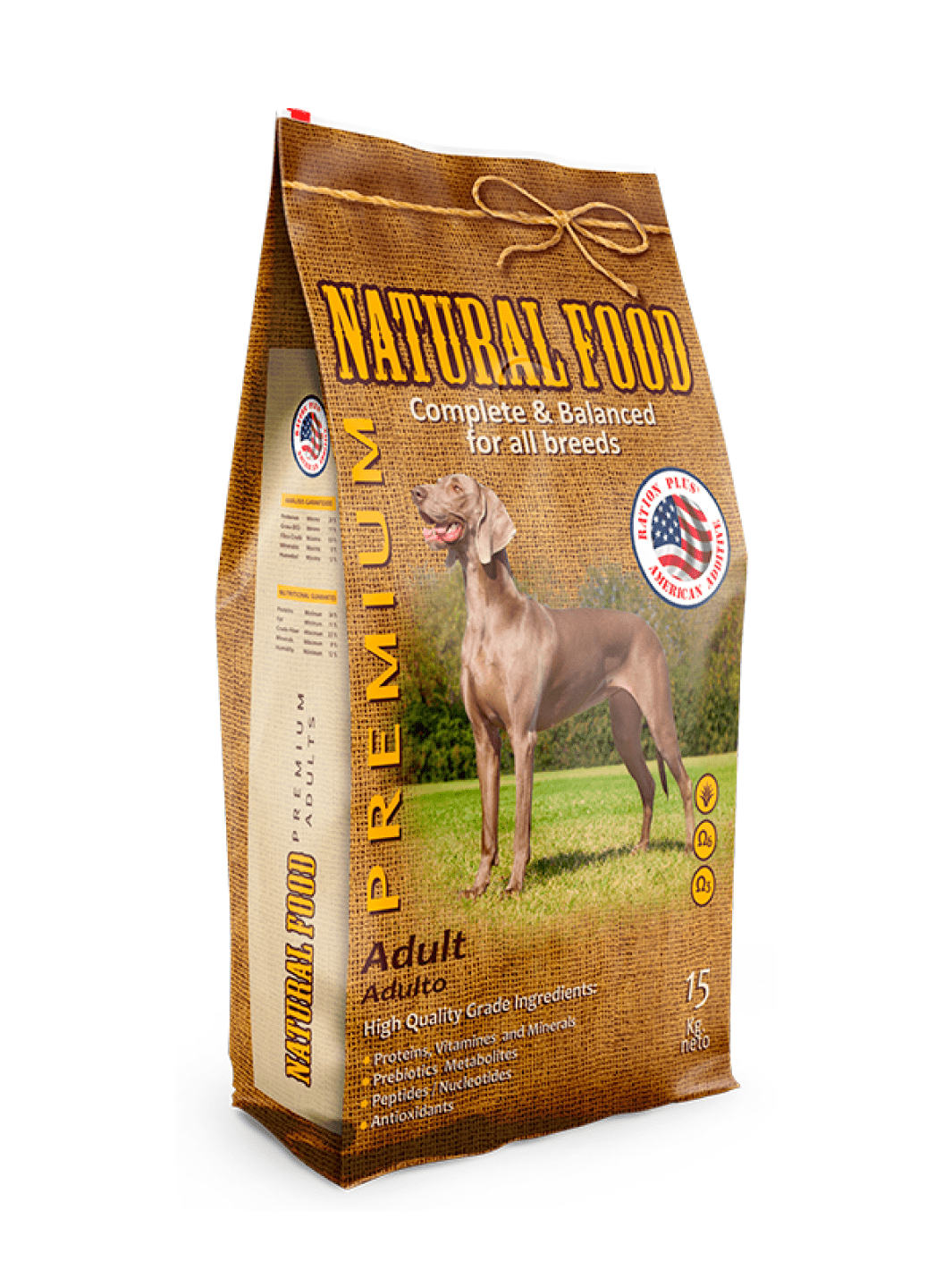 Alimento Natural Food Premium Perro Adulto 15Kg - Animal Republic Chile
