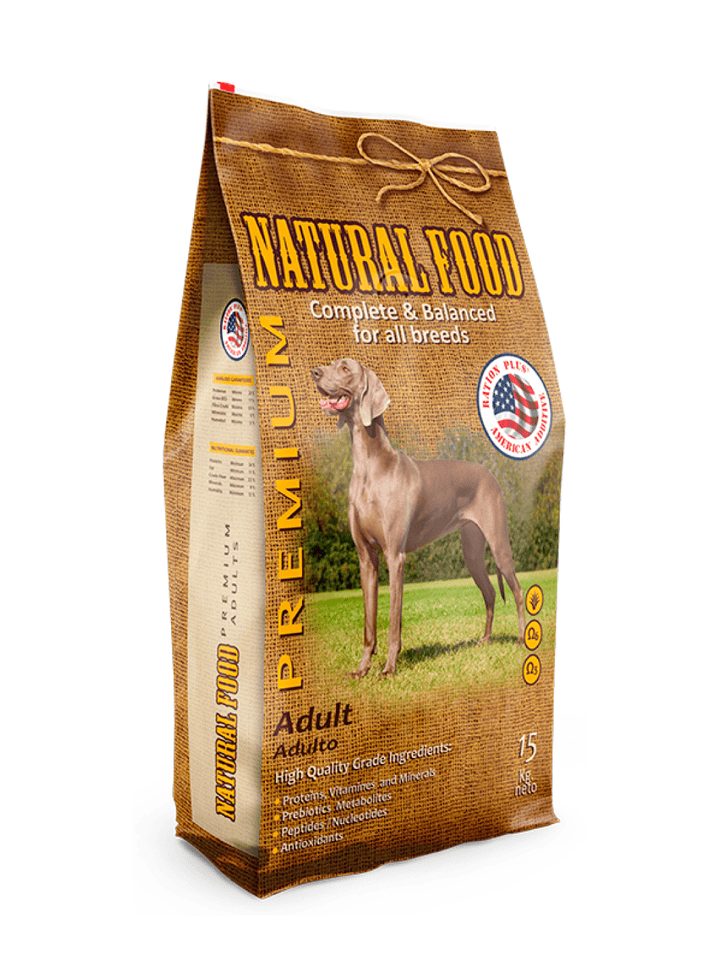 Alimento Natural Food Premium Perro Adulto 15Kg - Animal Republic Chile