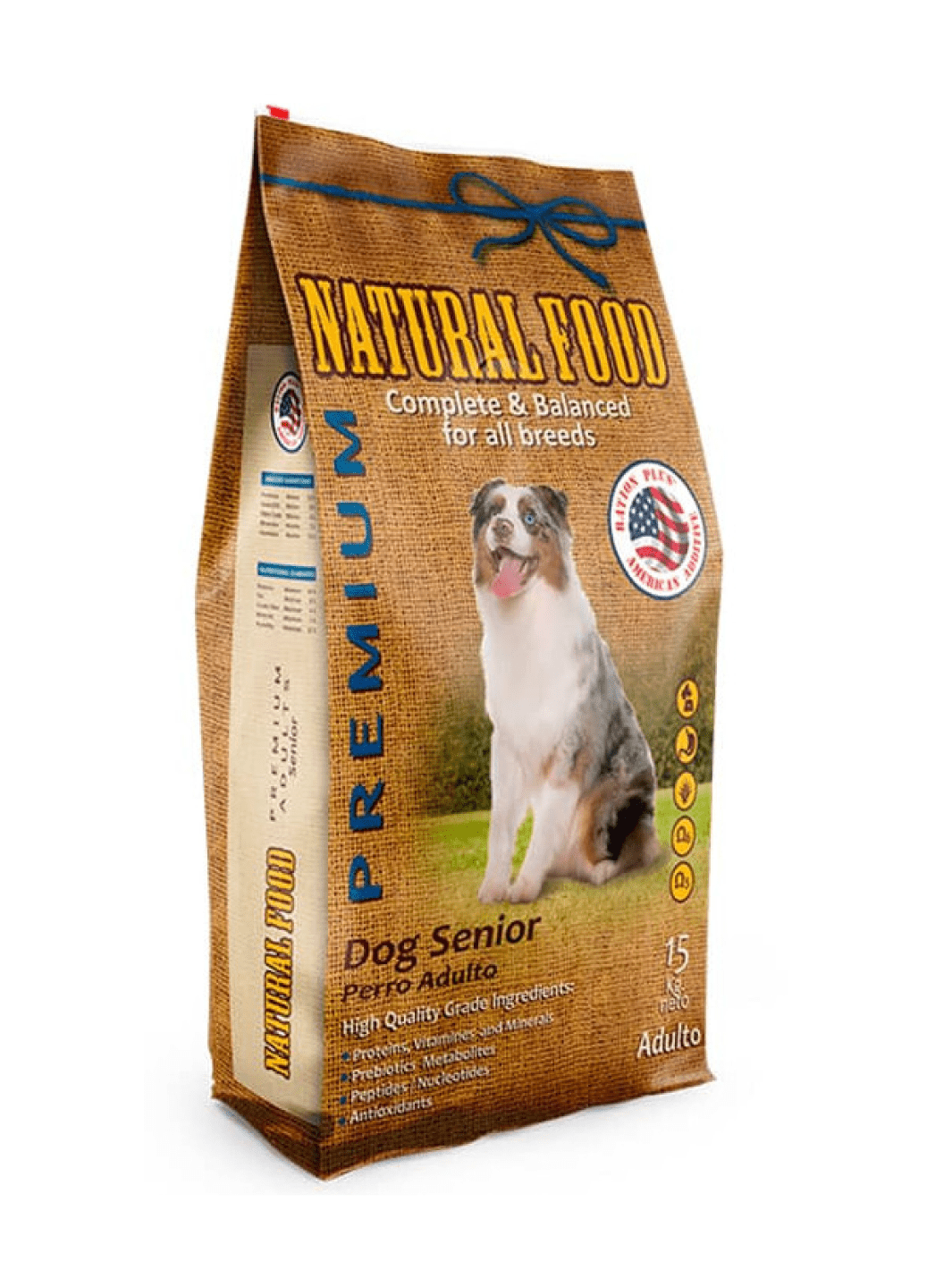 Alimento Natural Food Premium Perro Adulto Senior 15 Kg - Animal Republic Chile